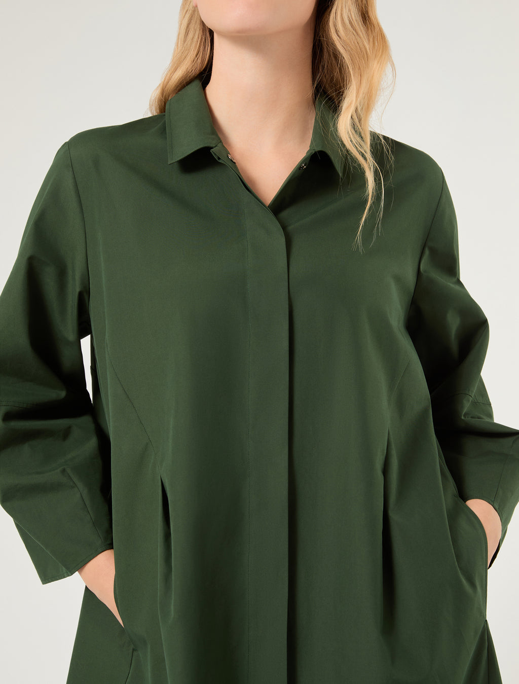 Marina Rinaldi cotton canvas shirt dress for woman