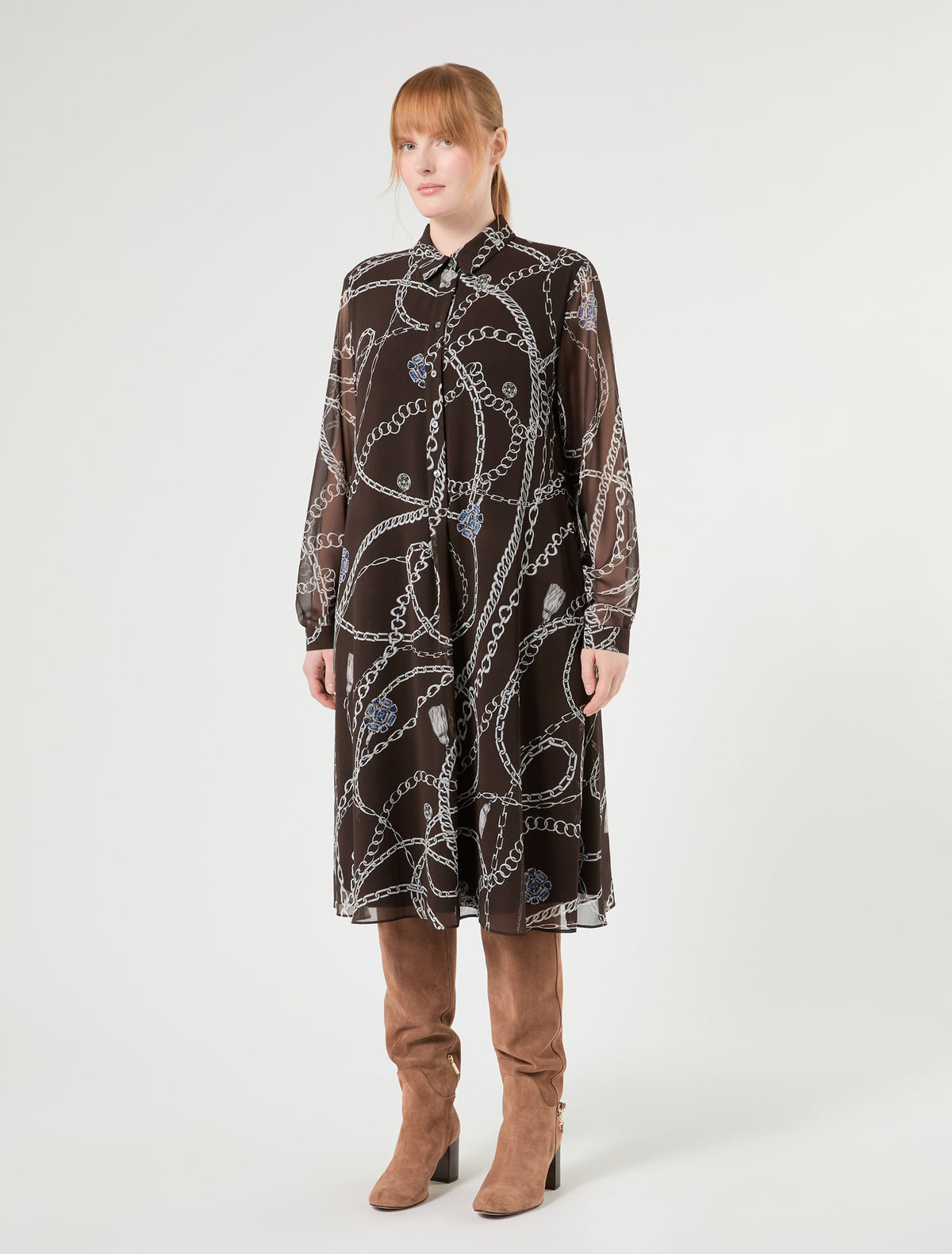 Marina Rinaldi georgette print dress for woman