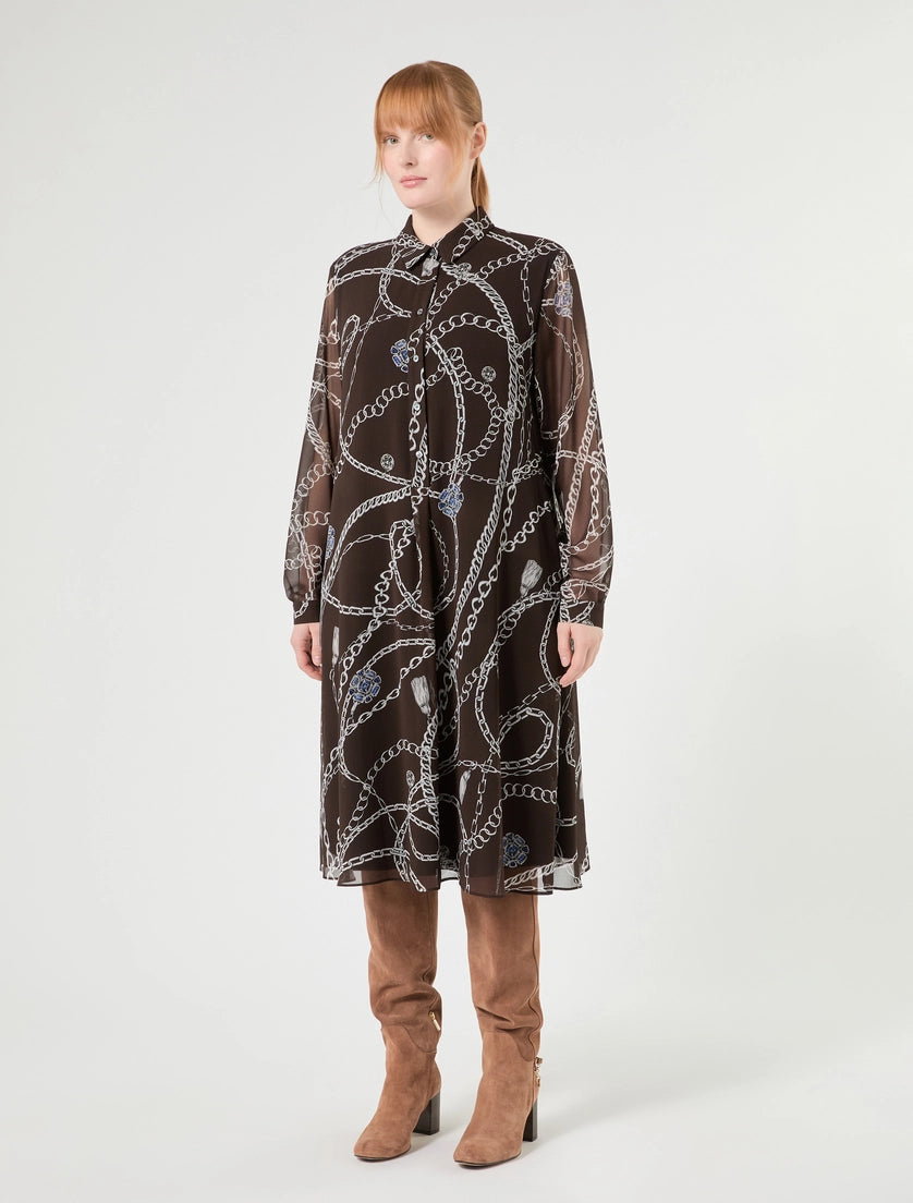 Georgette print dress