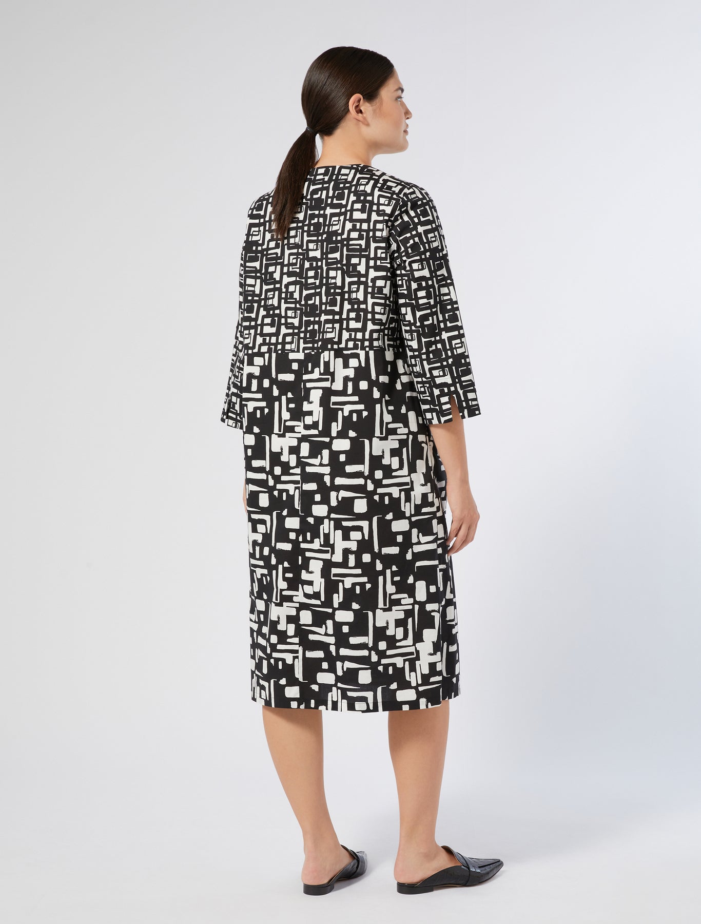 Dress in printed poplin