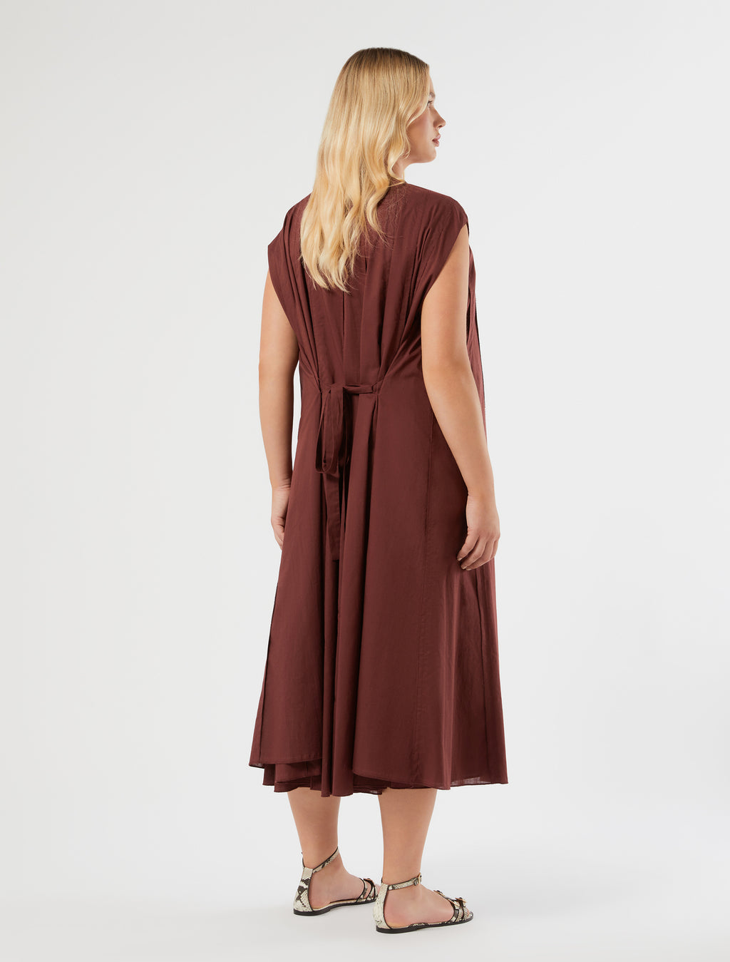 marina rinaldi embroidered muslin dress for woman
