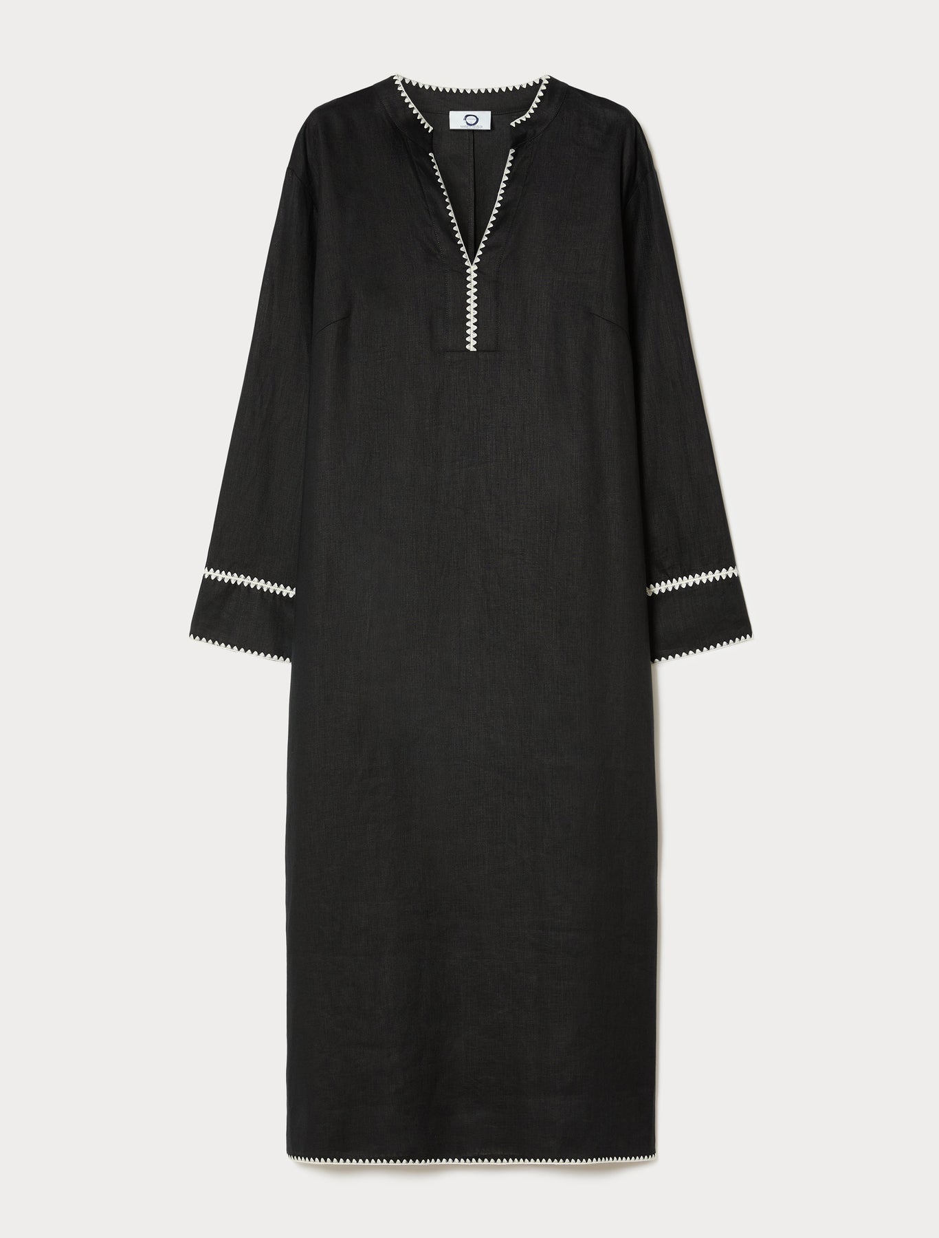 marina rinaldi embroidered linen canvas dress for woman