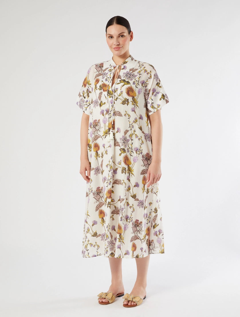marina rinaldi crepon print dress for woman