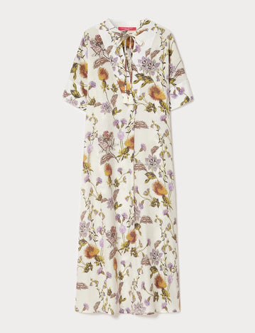 marina rinaldi crepon print dress for woman