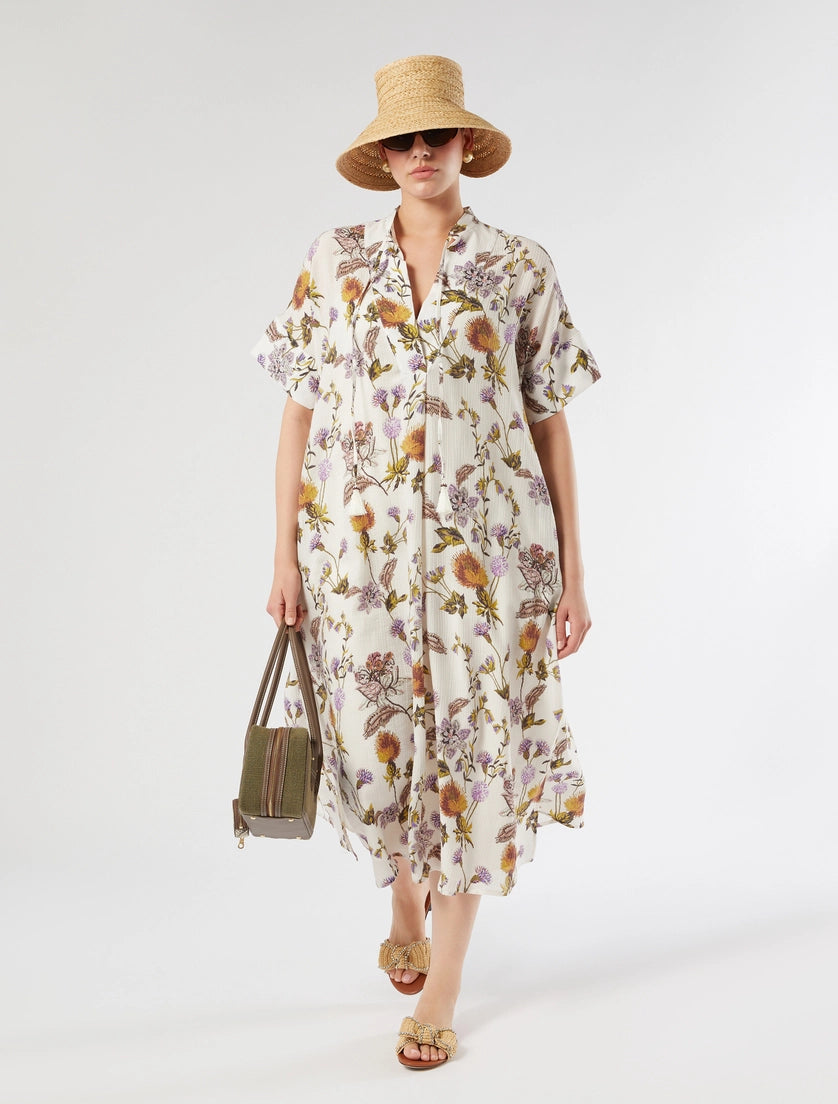 marina rinaldi crepon print dress for woman