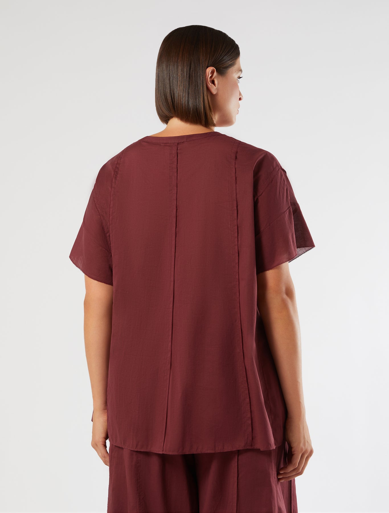 marina rinaldi embroidered muslin shirt for woman