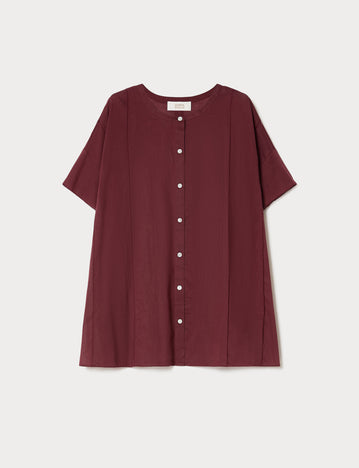 marina rinaldi embroidered muslin shirt for woman