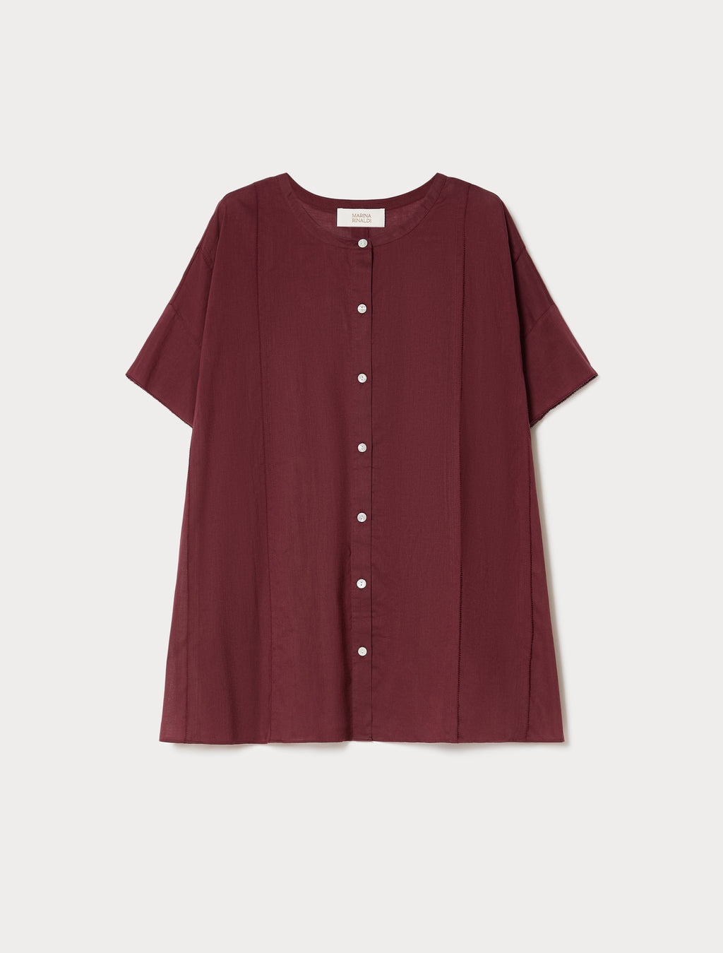 marina rinaldi embroidered muslin shirt for woman