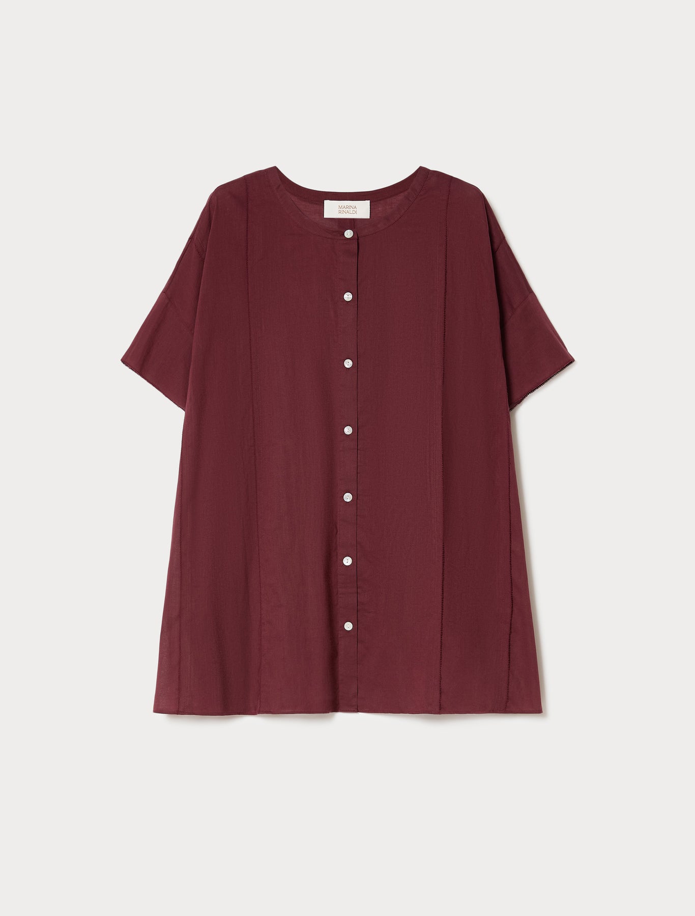 marina rinaldi embroidered muslin shirt for woman