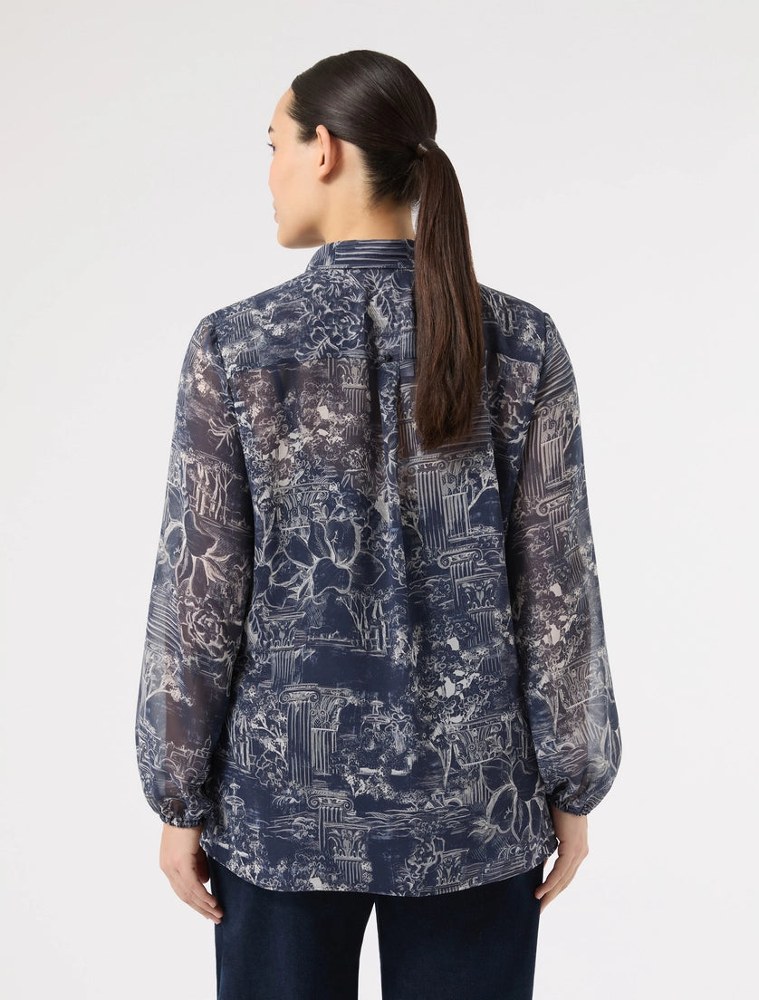 marina rinaldi printed georgette blouse for woman