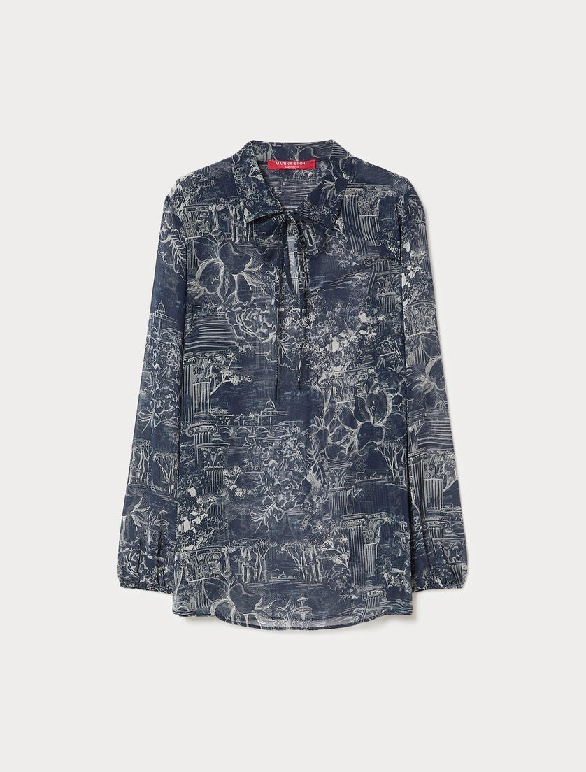 marina rinaldi printed georgette blouse for woman