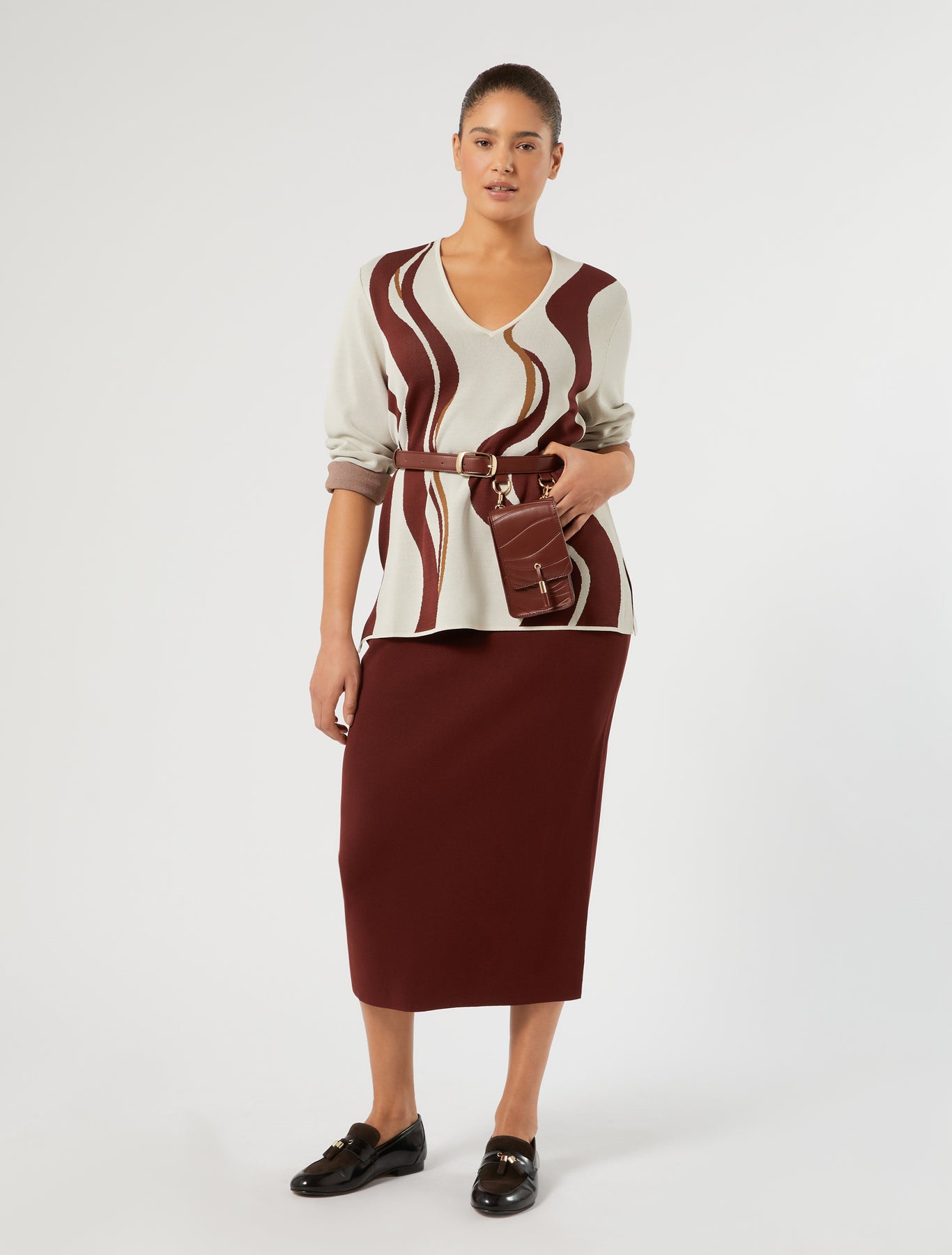 Marina Rinaldi viscose knit skirt for woman