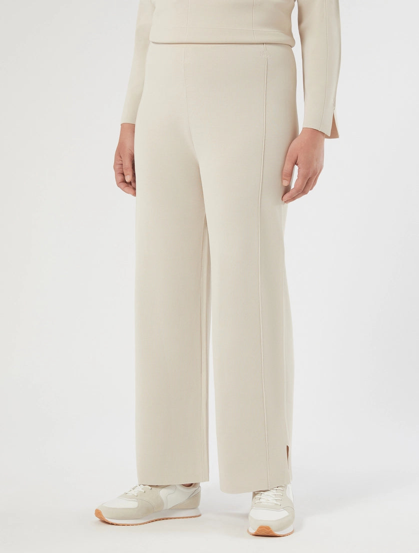 Viscose knit trousers