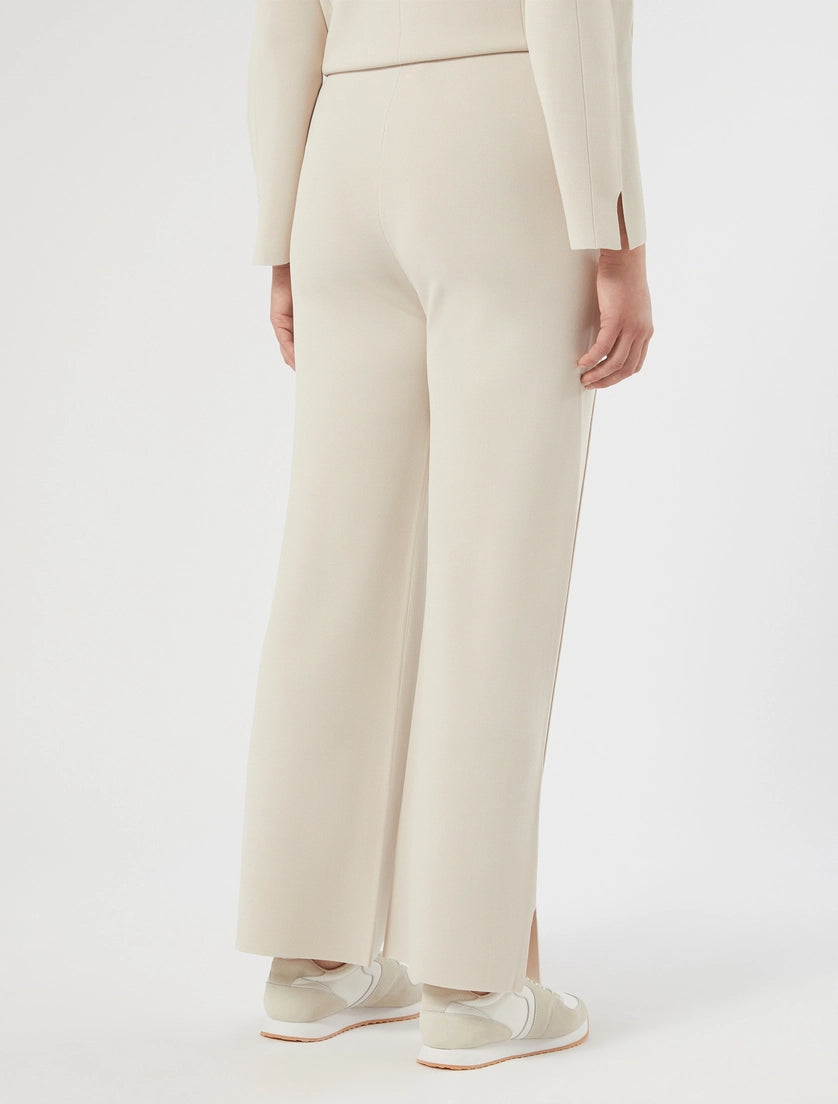 Viscose knit trousers