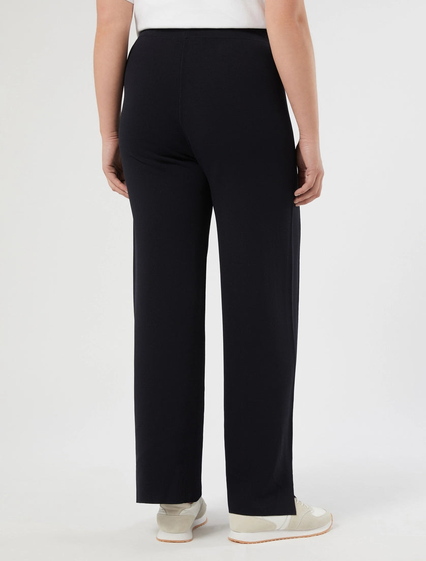 Viscose knit trousers
