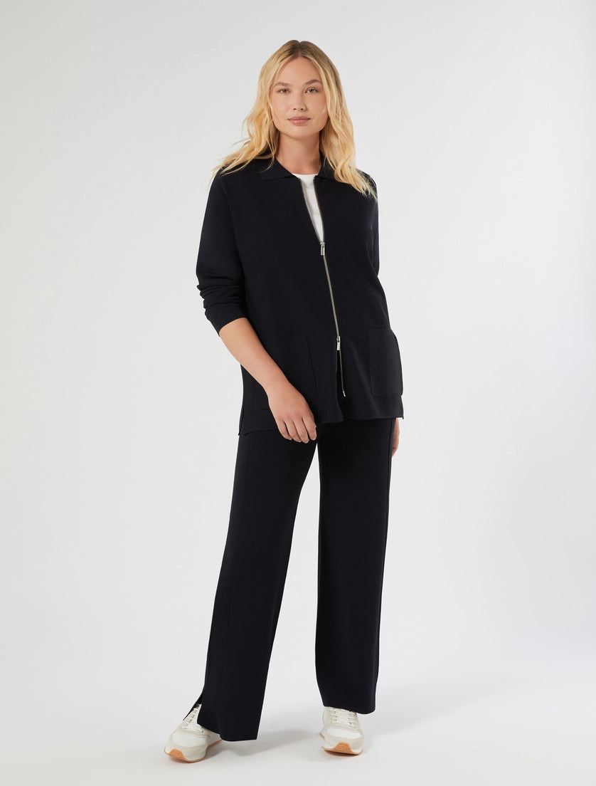 Viscose knit trousers