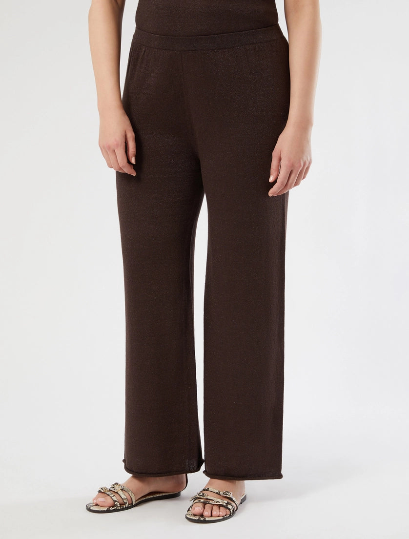 Linen knit trousers