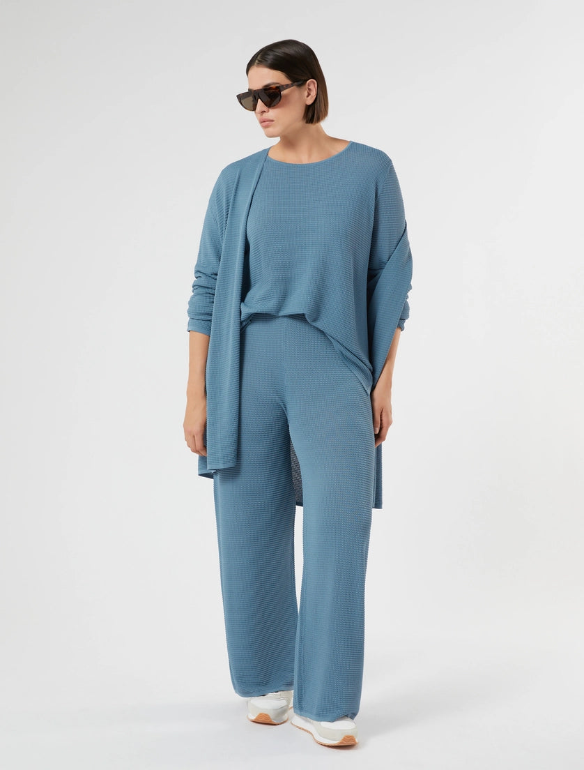 marina rinaldi viscose knit trousers for woman