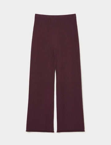 Wool knit trousers