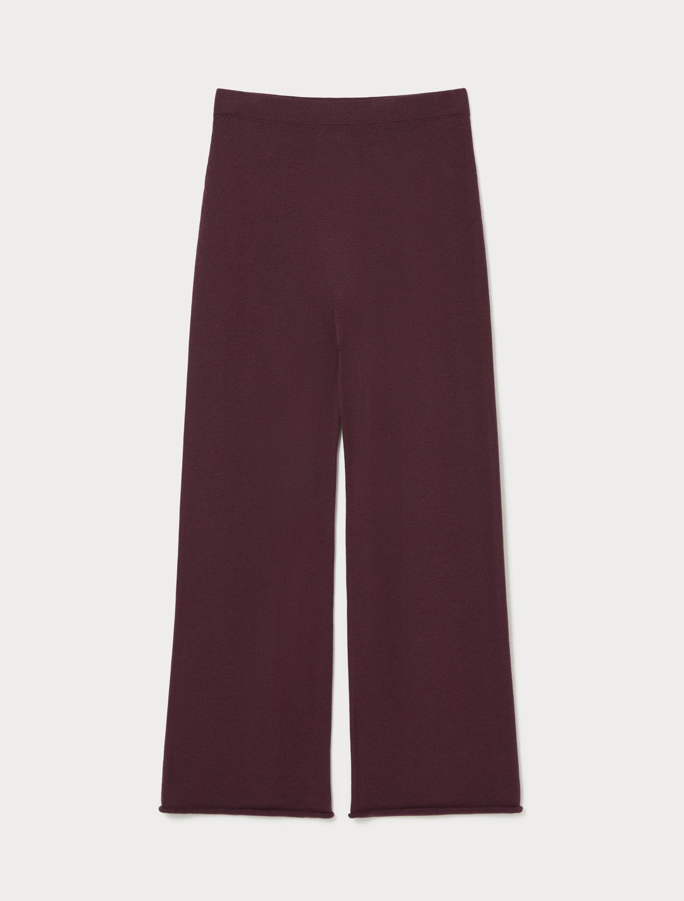 Wool knit trousers