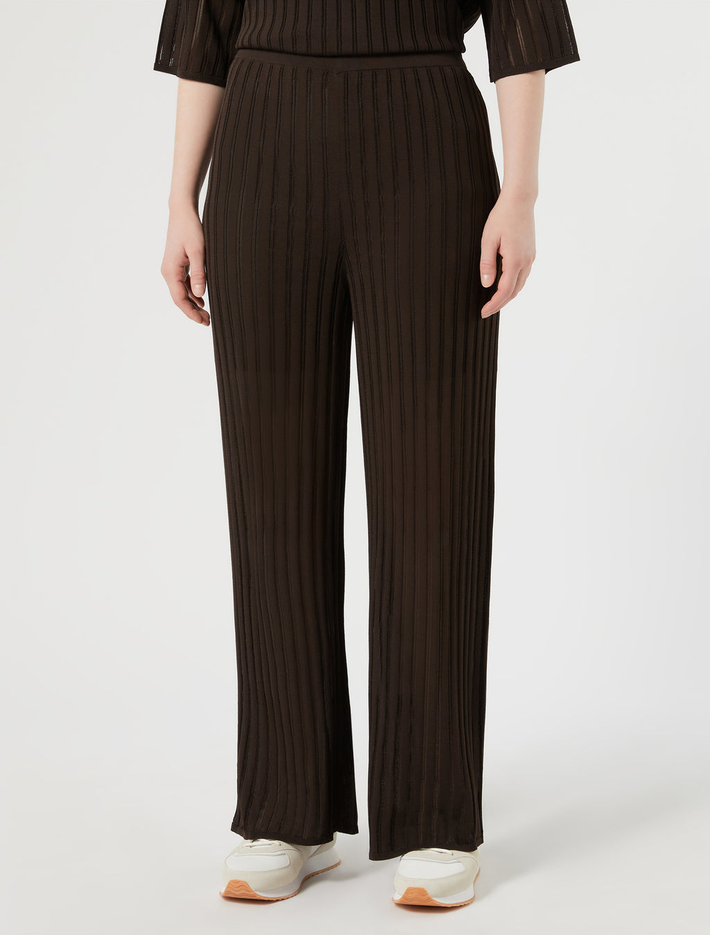 Marina Rinaldi ribbed knitted trousers for woman
