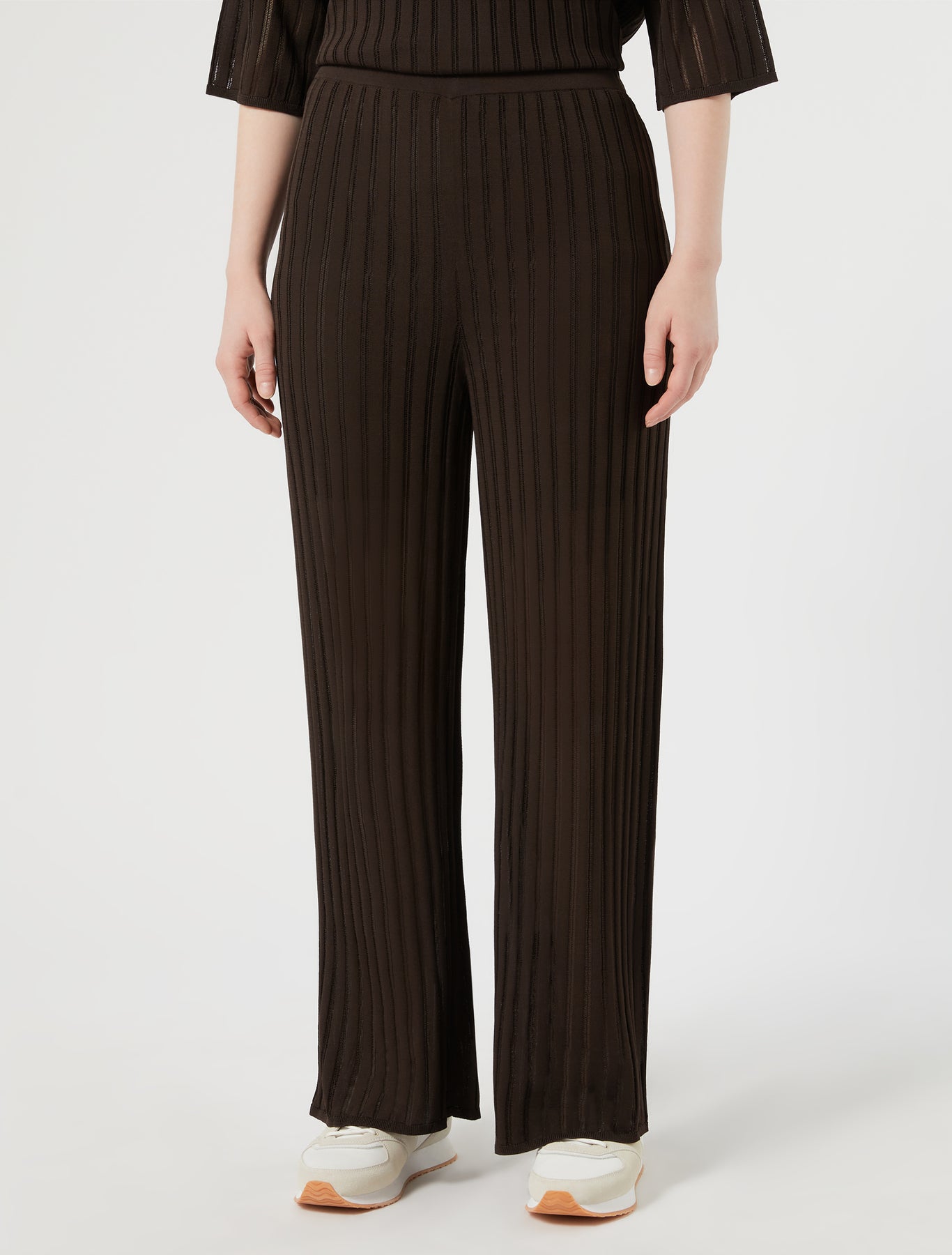 Marina Rinaldi ribbed knitted trousers for woman