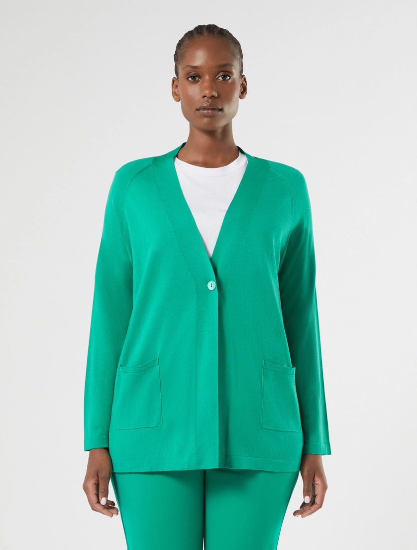 Silk and cotton cardigan