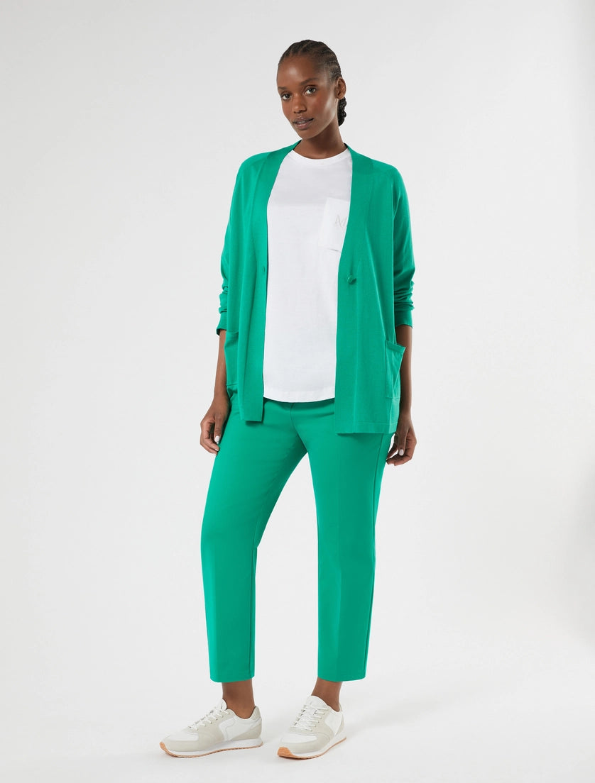 Silk and cotton cardigan