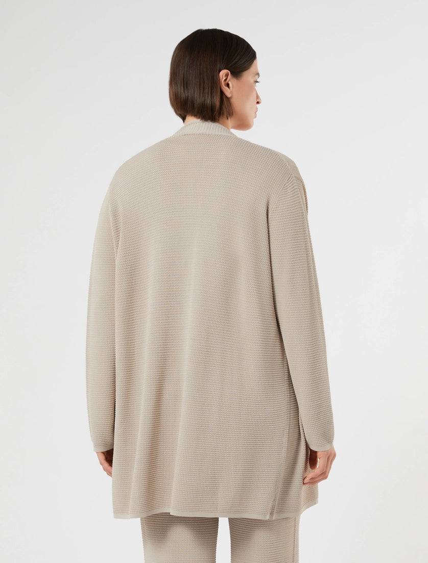 Viscose knit cardigan