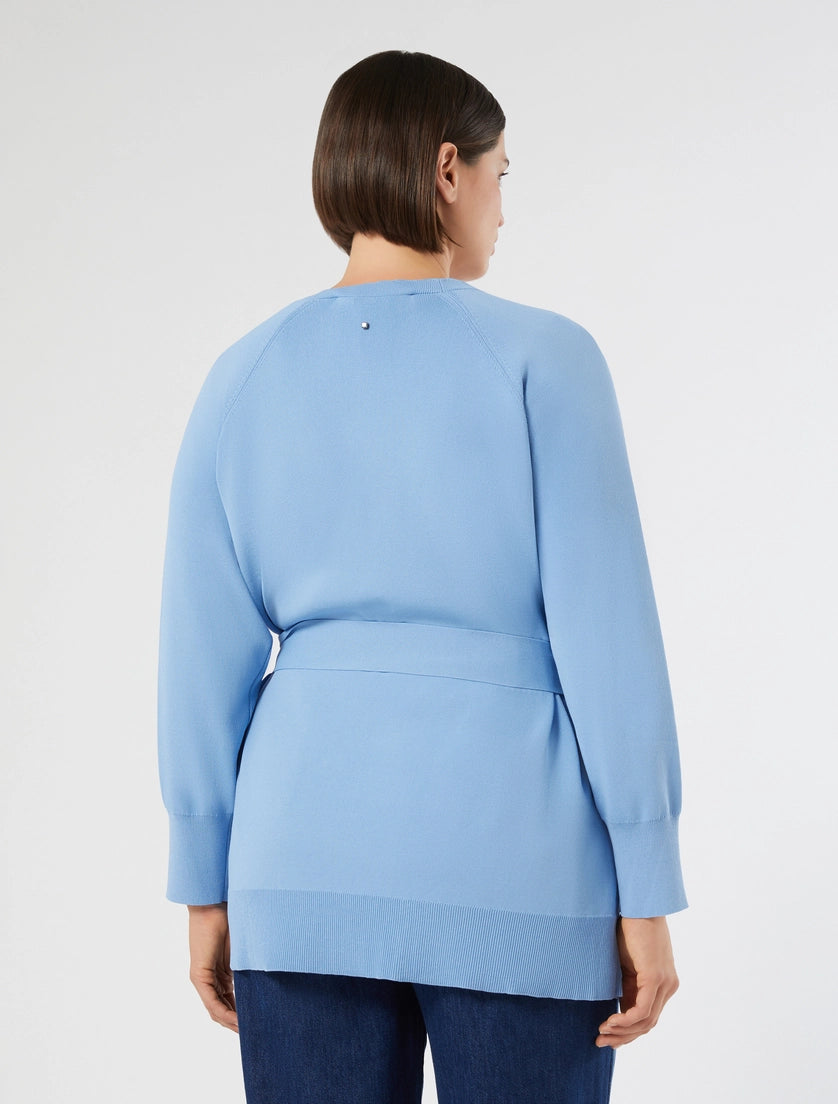 marina rinaldi viscose crêpe cardigan for woman