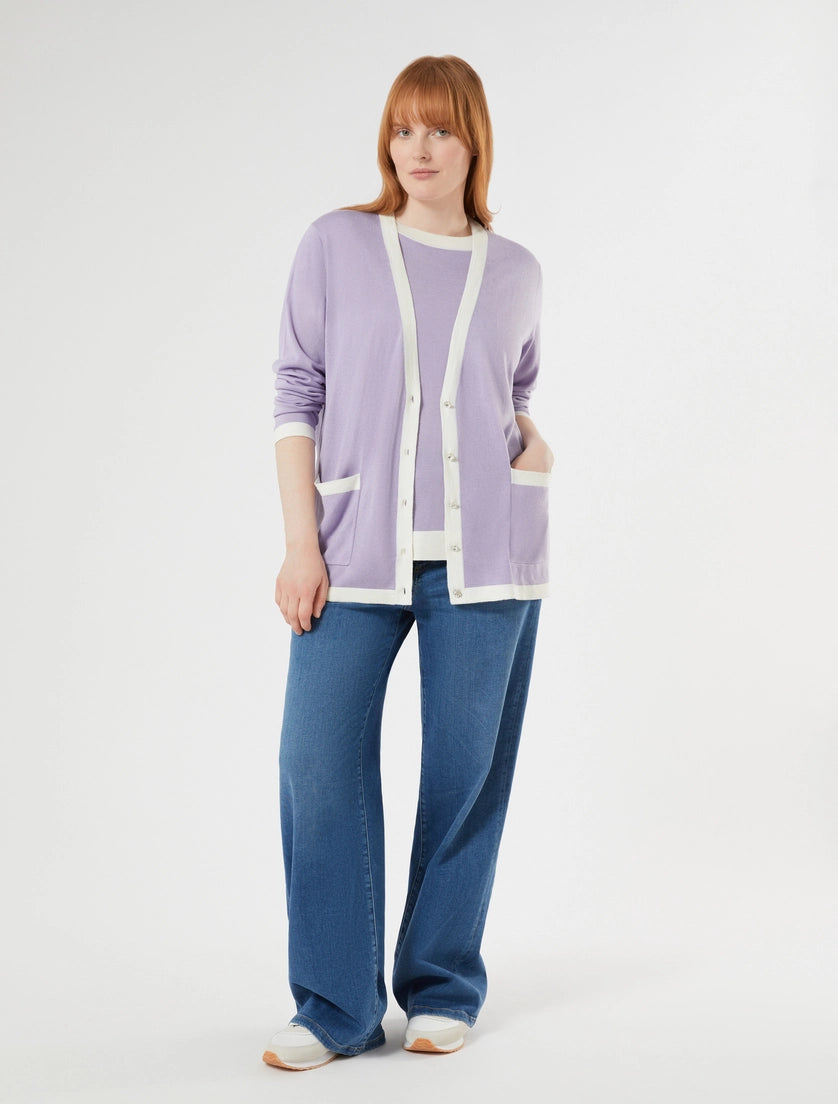 Silk and cashmere cardigan