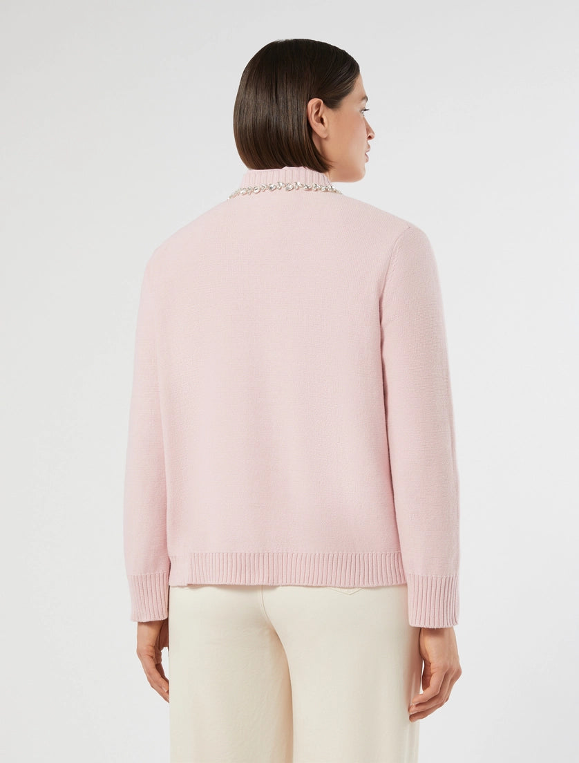 Embroidered cotton cardigan