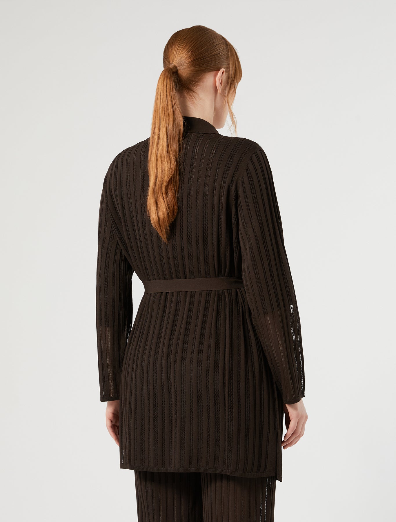 Marina Rinaldi ribbed knit cardigan for woman