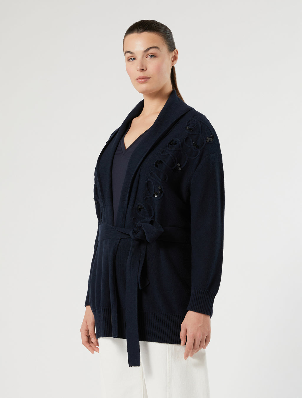 Marina Rinaldi cotton cordonnet cardigan for woman