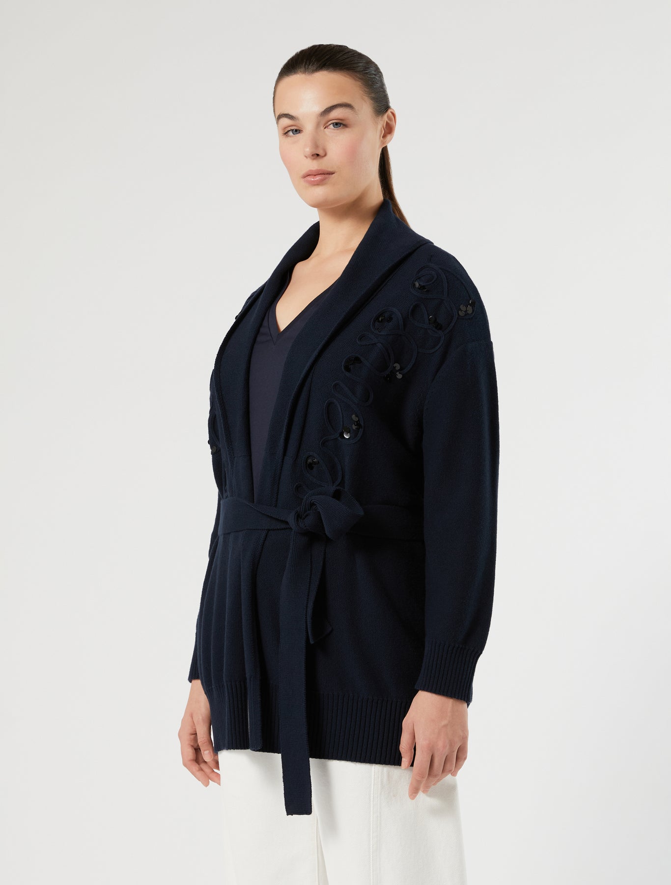 Marina Rinaldi cotton cordonnet cardigan for woman