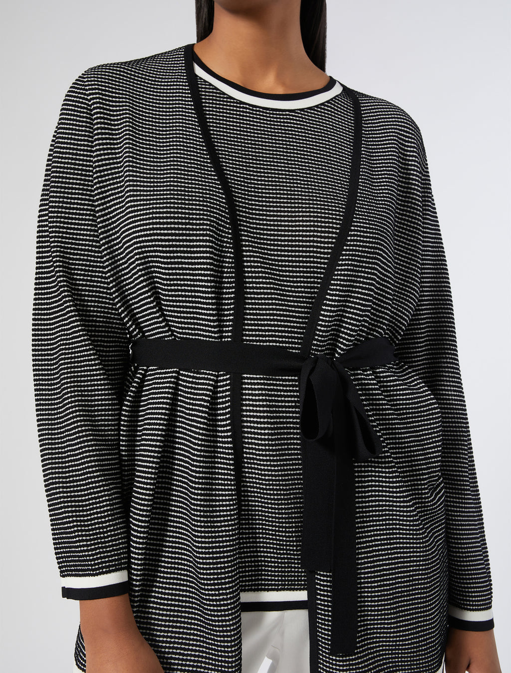 Jacquard viscose cardigan