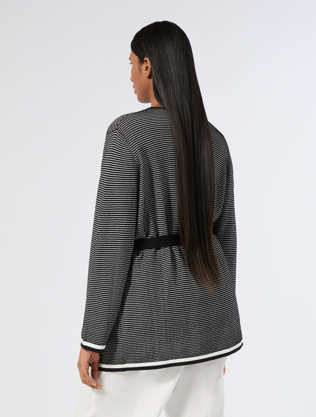 Jacquard viscose cardigan