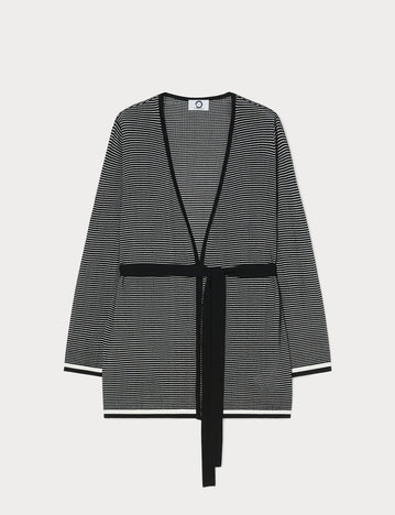 Jacquard viscose cardigan