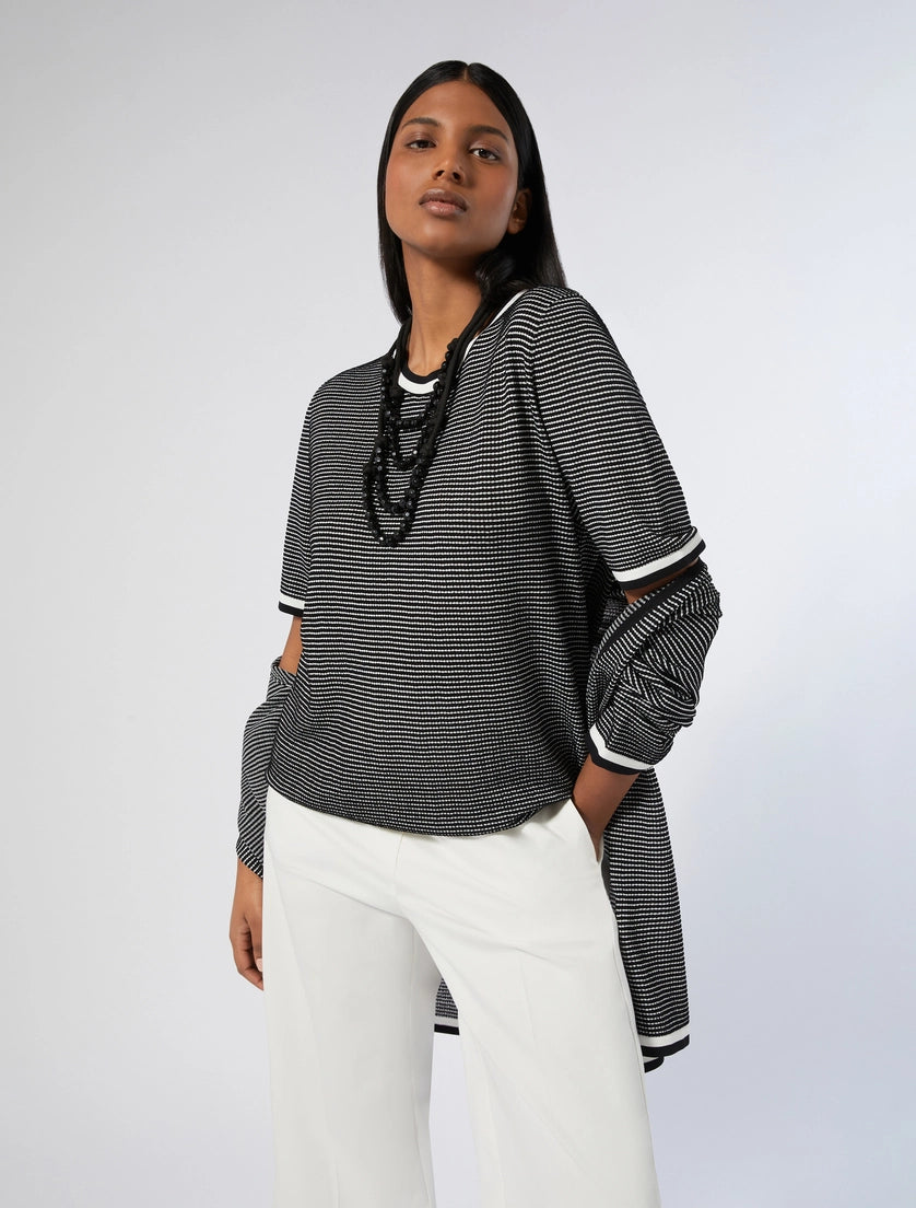 Jacquard viscose cardigan