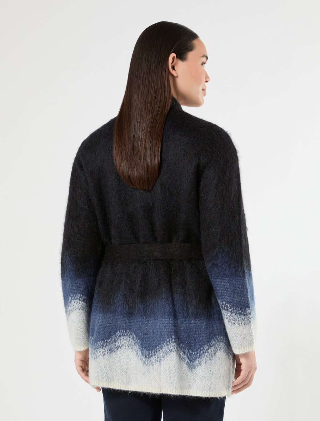 Marina Rinaldi jacquard mohair cardigan for woman