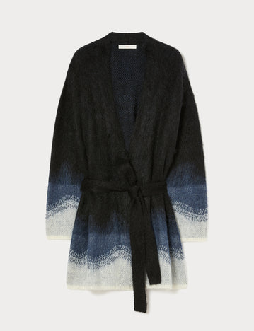 Marina Rinaldi jacquard mohair cardigan for woman