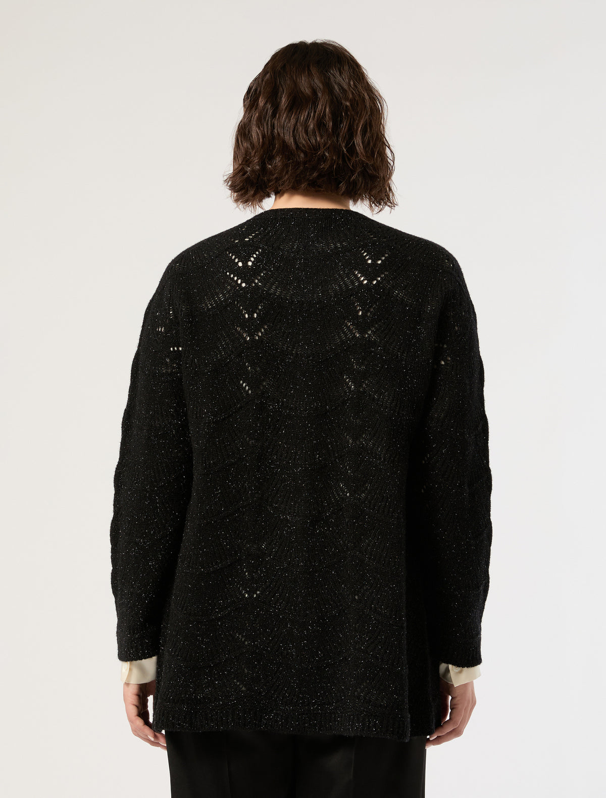 Marina Rinaldi open-knit wool cardigan for woman