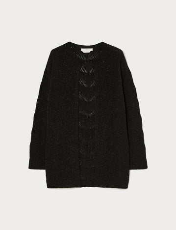 Marina Rinaldi open-knit wool cardigan for woman