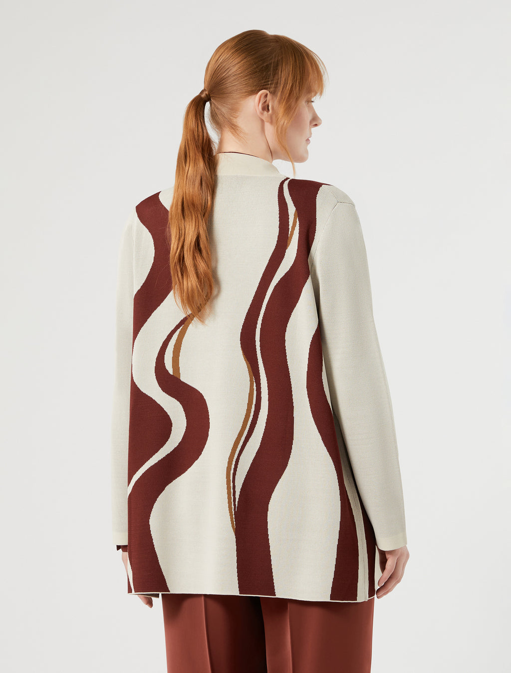 Marina Rinaldi jacquard viscose cardigan for woman