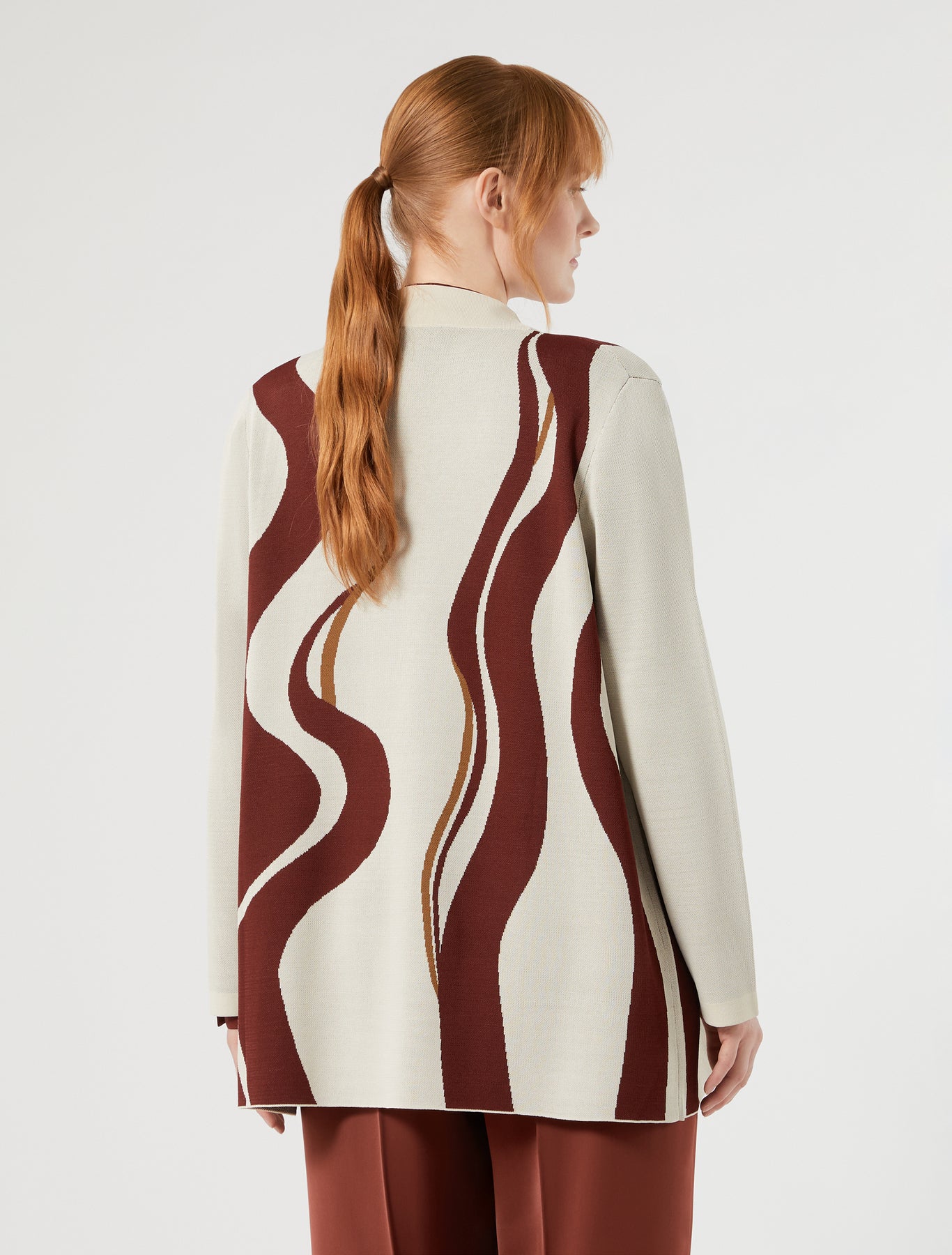 Marina Rinaldi jacquard viscose cardigan for woman