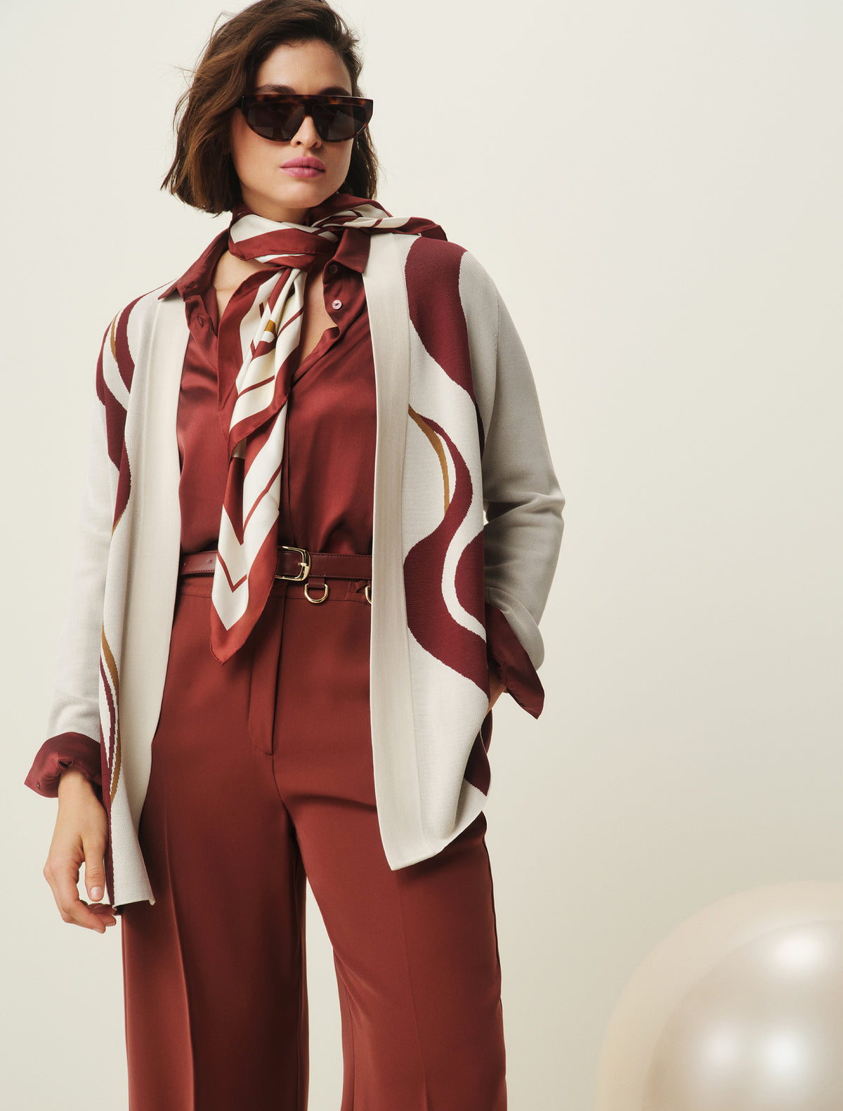 Marina Rinaldi jacquard viscose cardigan for woman