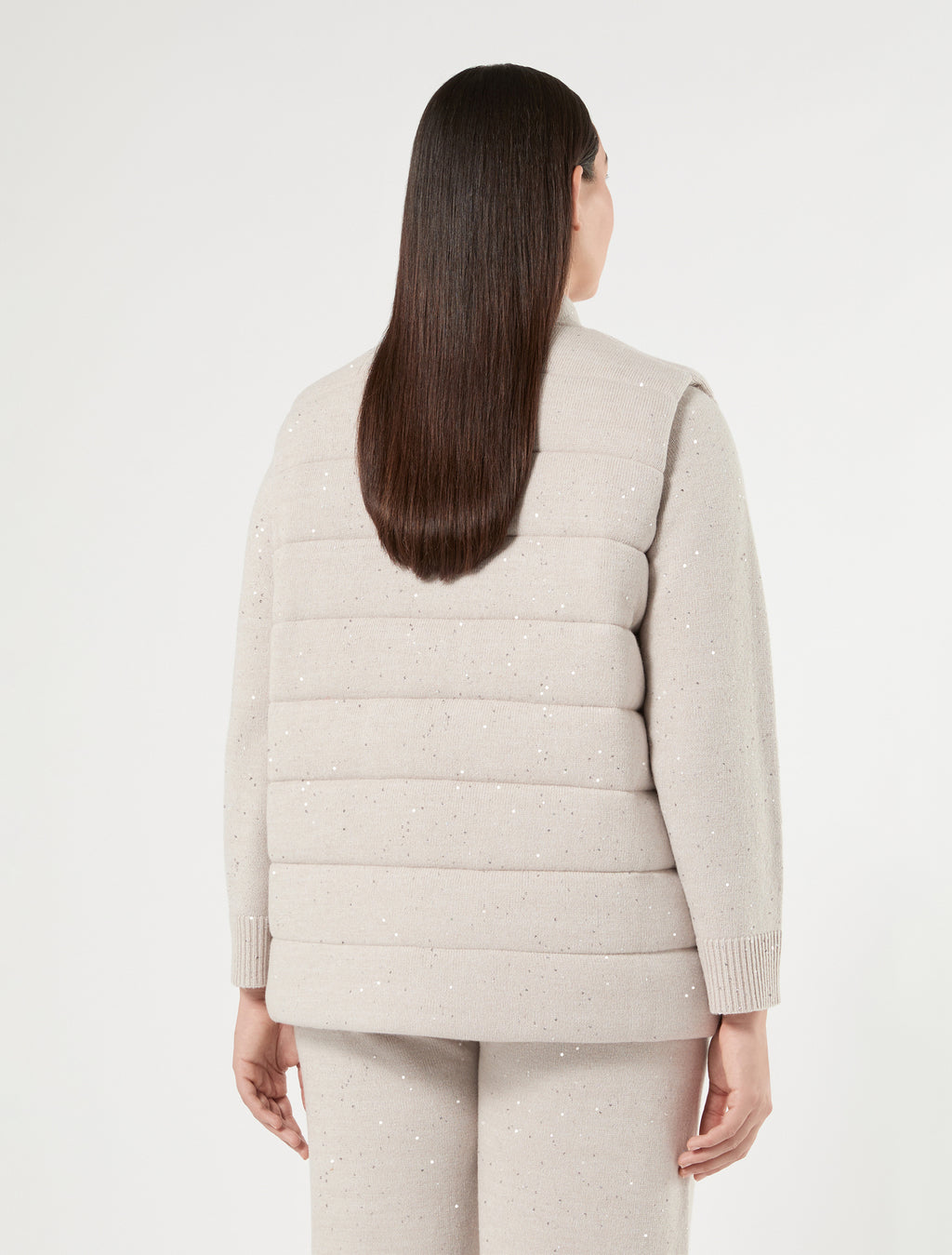 Marina Rinaldi sequinned wool-blend gilet for women