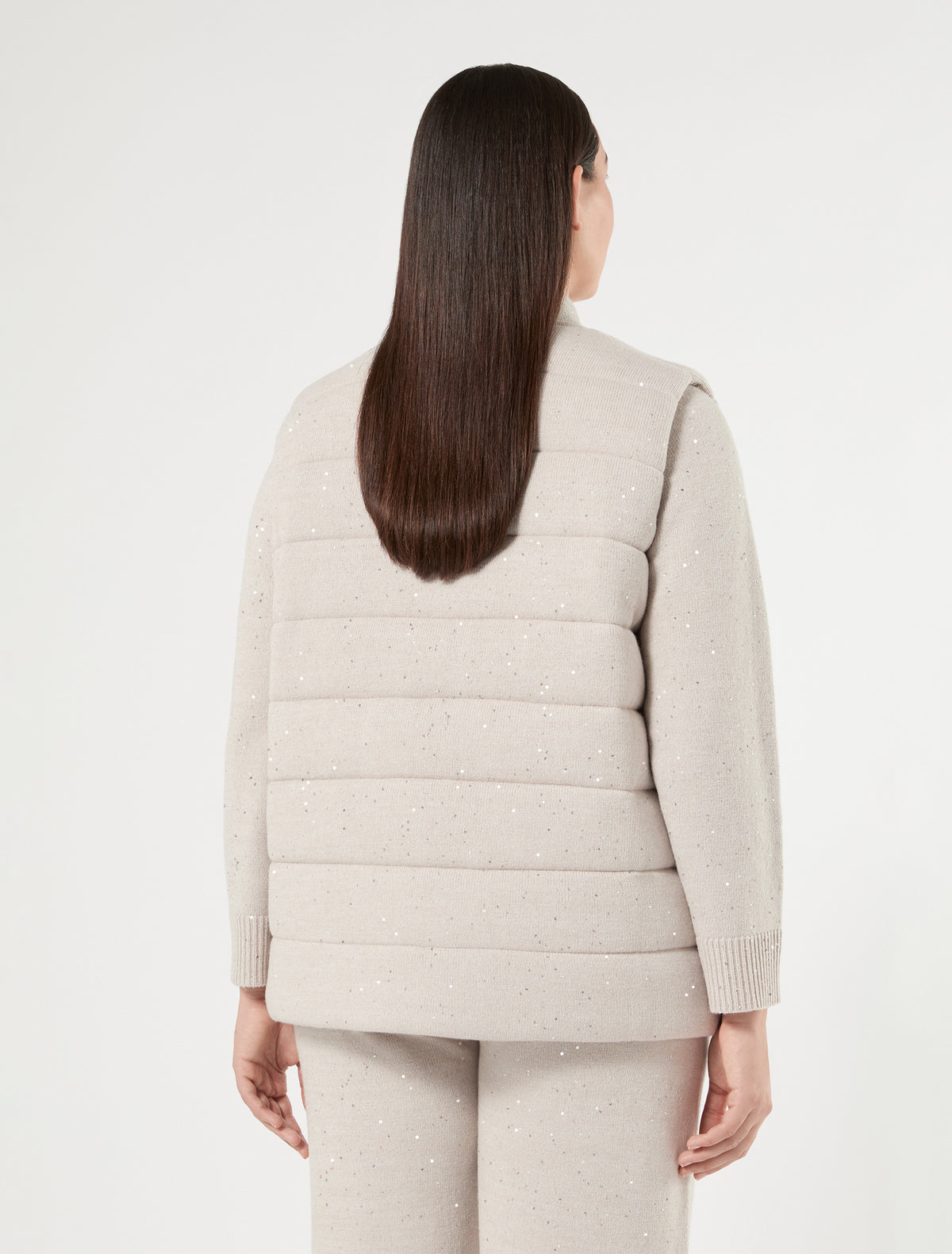 Marina Rinaldi sequinned wool-blend gilet for women