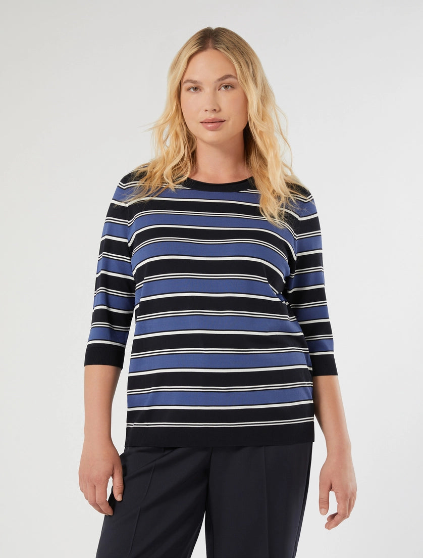 Striped viscose sweater