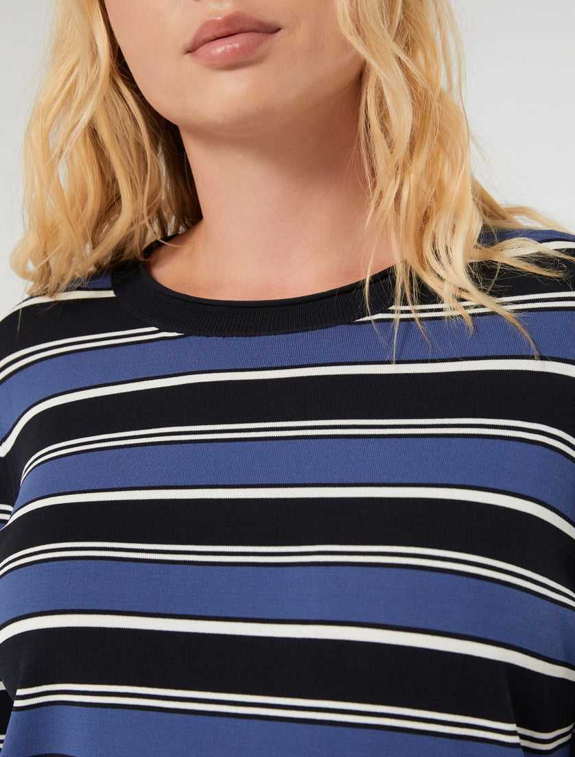 Striped viscose sweater